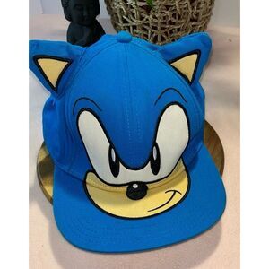 Sega Sonic The Hedgehog Movie Video Game Graphic Snapback Hat Cap w/‎ Ears